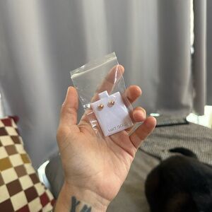 14K real not plated Gold Stud Earrings